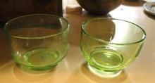 (2) Uranium Glass Bowls