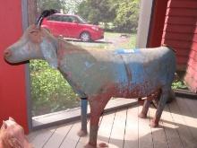 Painted Sheet Steel Goat Sculpture