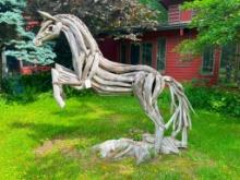 Driftwood Horse Sculpture