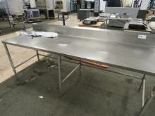 8FT STAINLESS STEEL TABLE - 30IN DEEP