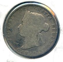 Canada 1870 silver 25 cents G