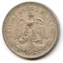 Mexico 1917 silver 50 centavos about XF