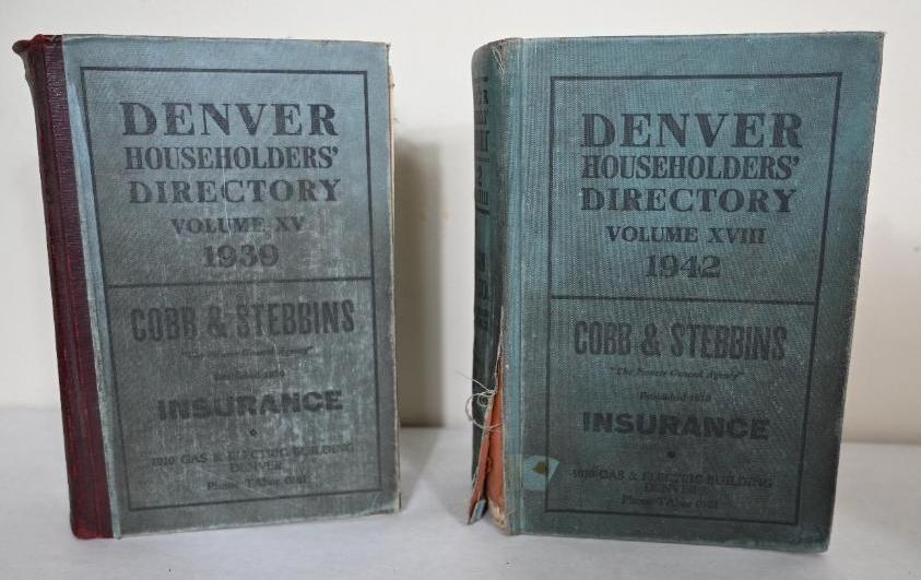 1939 & 1942 Denver Directories