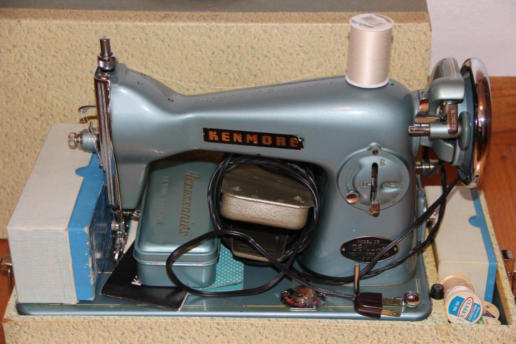 Vintage Kenmore Sewing Machine in Case