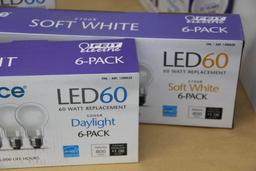 Intex Queen Air mattress and 7 Boxes of LED Light Bulbs