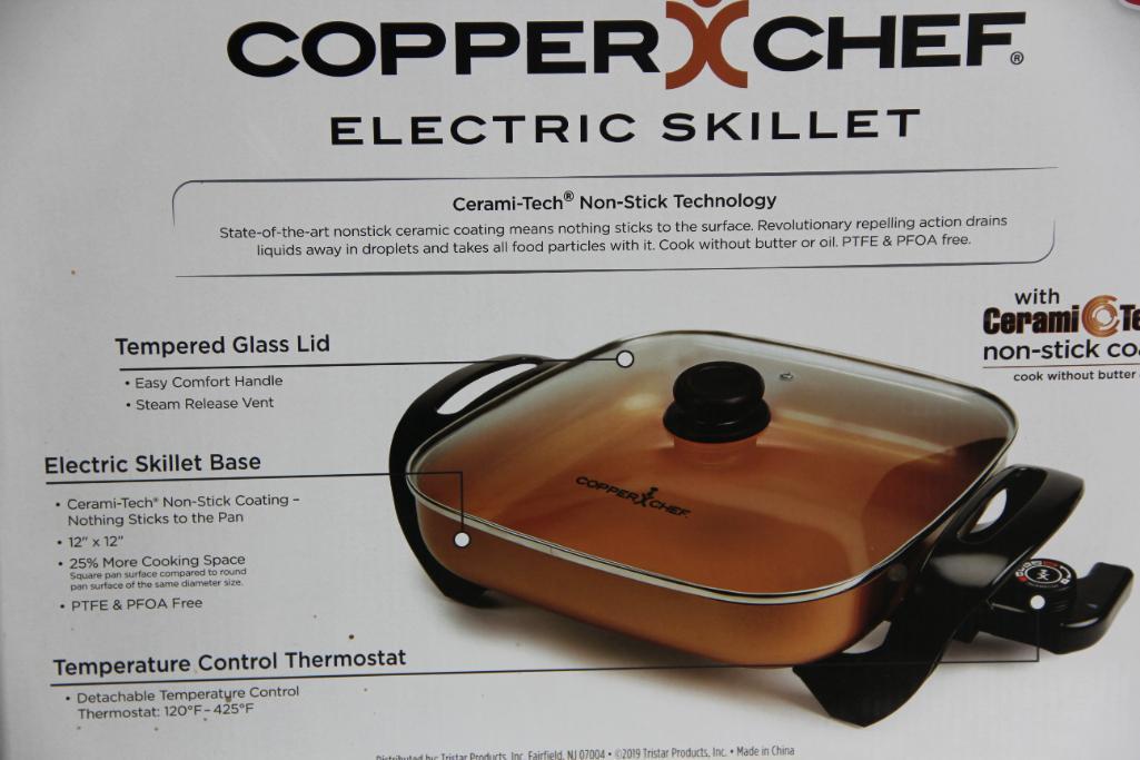 Copper Chef 12" Electric Skillet and 6 Qt. Broncos Crock Pot