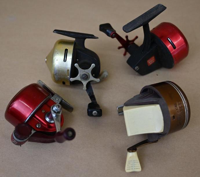 Four Vintage Closed Face Reels