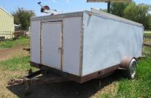 Enclosed Utility Trailer with Race Car Upper Deck
