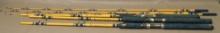 Three Eagle Claw Wright and McGill Starfire Downrigger Fishing Rods