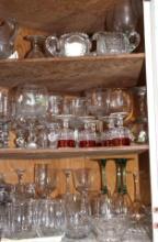 Cabinet Filled with Good Glassware and Crystal
