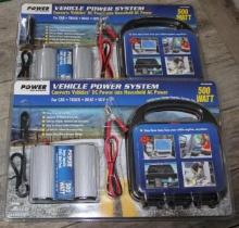 Two Power on Board Vehicle Power System DC to AC Converters