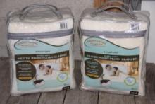 Two Biddeford Twin Size Electric Heated Blankets