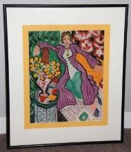 High Quality Print of Woman in Purple Coat by Henri Matisse