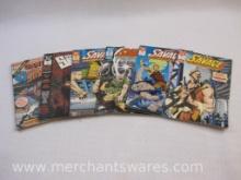 Six Doc Savage Comic Books including Nos. 1-4 Mini Series, 1989 Annual No. 1 and Marvel Comics Group