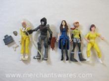 Five Assorted Teenage Mutant Ninja Turtles Figures including April O'Neil and Casey Jones, 7 oz