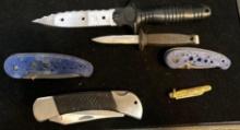 Mixed Knife Lot- Fixed Blade, Folding and 1 Vintage