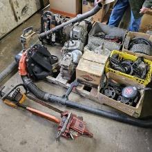 Pallet Lot - Chainsaws, blowers, motors, assorted