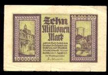 10,000,000 Marks ... Old German Banknote