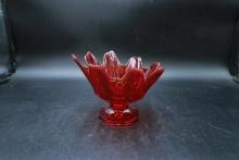 Red Viking Glass Bowl