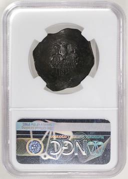 Byzantine Empire 1195-1203 AD Alexius III Bi Aspron Trachy Ancient Coin NGC AU