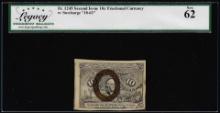 1863 Second Issue Ten Cents Fractional Currency Note Fr.1245 Legacy New 62