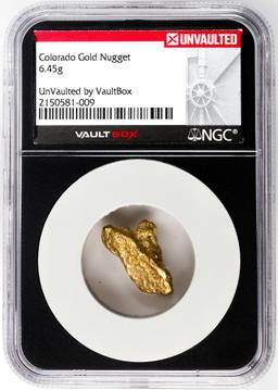 6.45 Gram Colorado Gold Nugget NGC Vaultbox Unvaulted