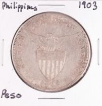 1903 Philippines Peso Silver Coin