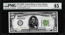 1928D $5 Federal Reserve Note Atlanta Fr.1954-F PMG Choice Extremely Fine 45