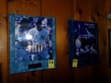 Mariano Rivera 400 Saves and Roger Clemens 300 Wins Wall Plaques