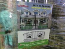 New Great Bear 14' Bi-Parting Wrought Iron Gate with Cow Cut Out in Center