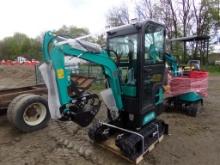 New AGT Industrial QH13R Mini Excavator with Full Cab, Grader Blade and Sta