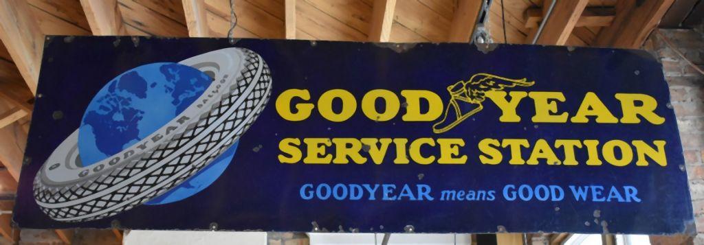 GOOD YEAR SERVICE STATION, "GOODYEAR MEANS GOOD WEAR"