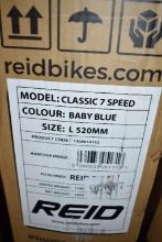 REID BIKE: BABY BLUE, MODEL CLASSIC 7 SPEED, SIZE L,