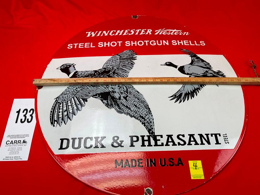 Winchester Duck & Pheasant Porcelain Sign