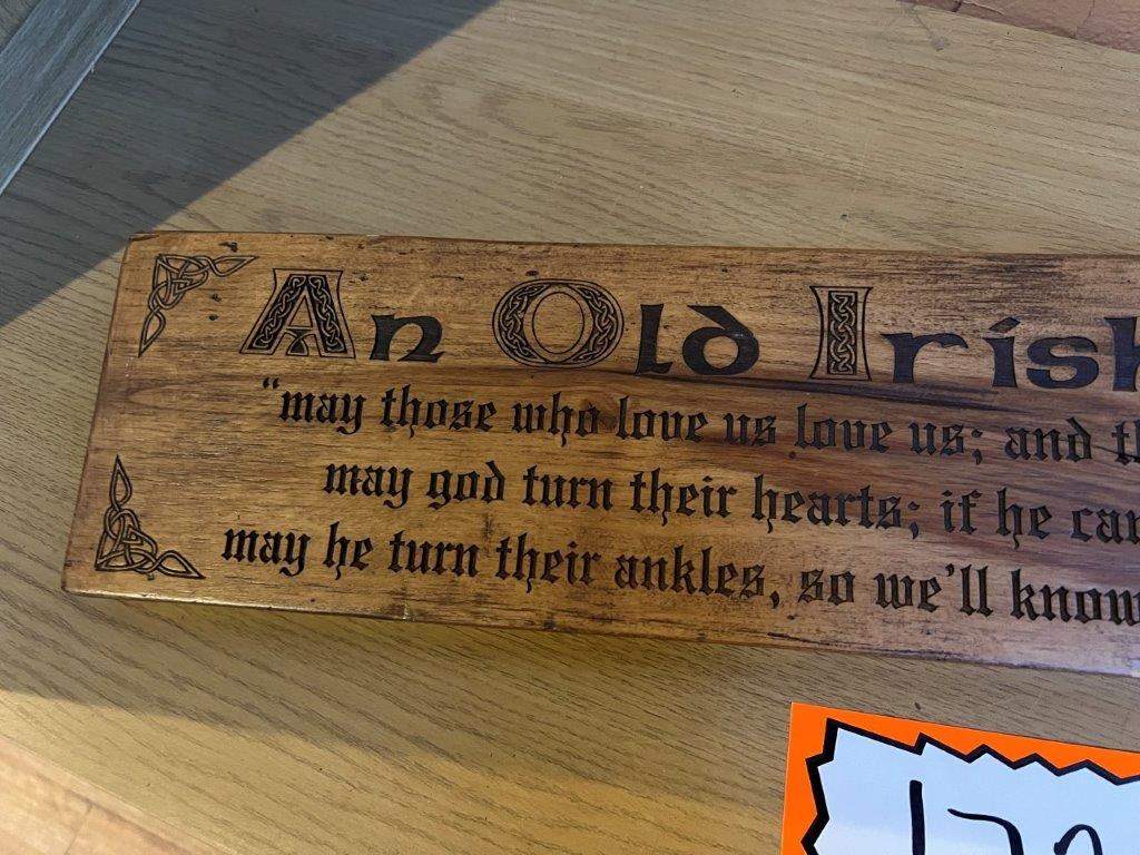 "An Old Irish Curse" Wood Sign