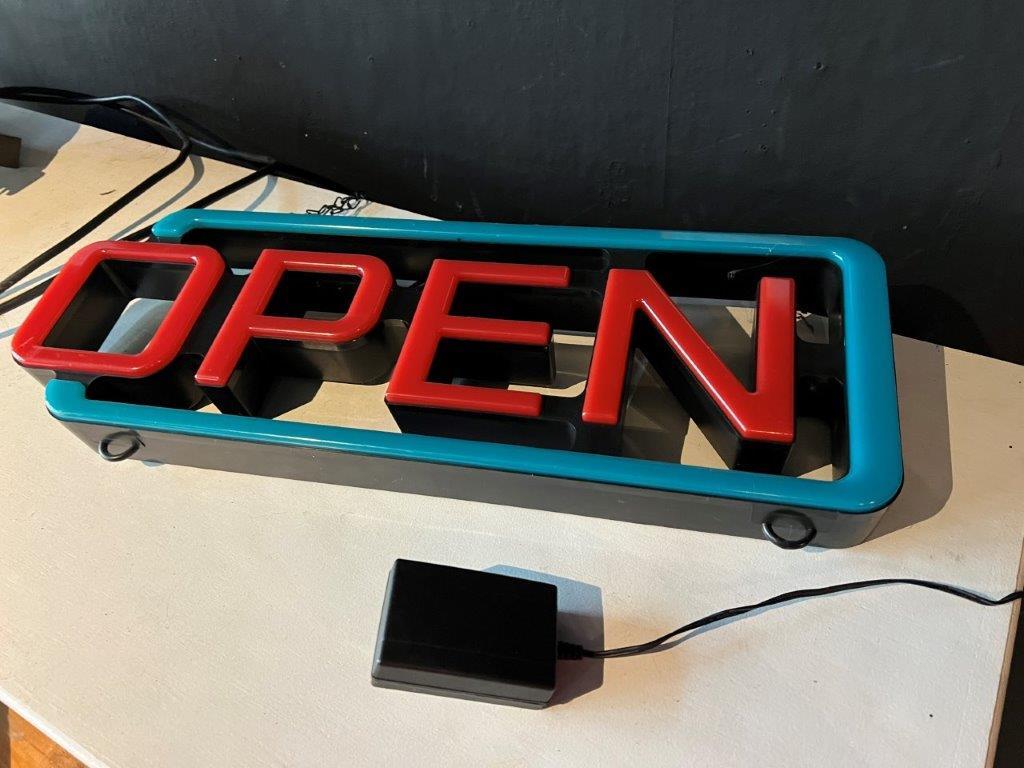 "Open" Lighted Sign