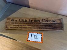 "An Old Irish Curse" Wood Sign