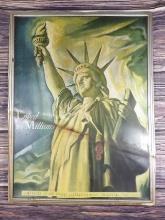 1941 Schlitz Beer Statue of Liberty Sign