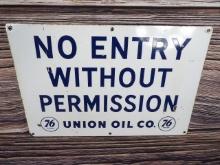 Union Oil Co. Union 76 Porc. Sign