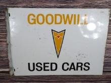 Goodwill Pontiac Used Cars Flange Sign