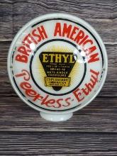 British American Peerless Ethyl  Gas Pump Globe 1 lens