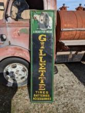 Gillette: A Bear for Wear, Tires Batteries Accessories Sign