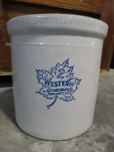 2 gal Western Stoneware Jack and the Pulpit Crock