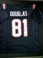 Demario Douglas New England Patriots Autographed Custom Football Jersey Beckett Hologram