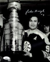 Johnny Bucyk Boston Bruins Autographed 8x10 Photo JSA W coa