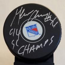 Glenn Anderson New York Rangers Autographed & Inscribed Hockey Puck Beckett Hologram