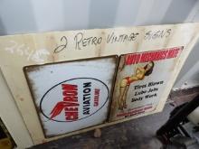 (2) Retro Vintage Signs