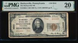 1929 $20 Harleysville PA National PMG 20