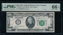 1928 $20 Chicago FRN PMG 66EPQ