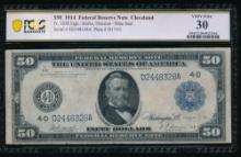 1914 $50 Cleveland FRN PCGS 30